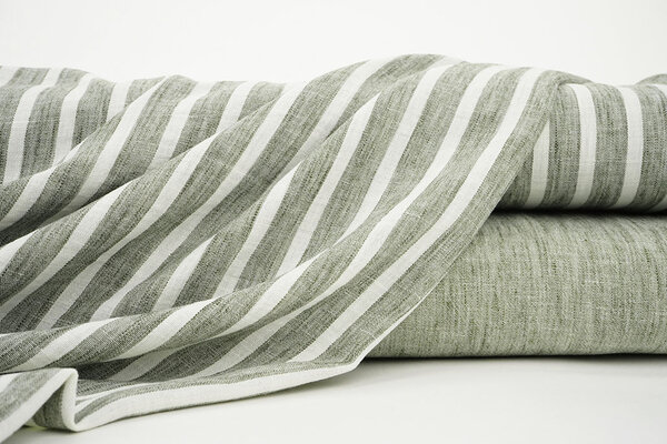 Linenlook Stripes Army Green