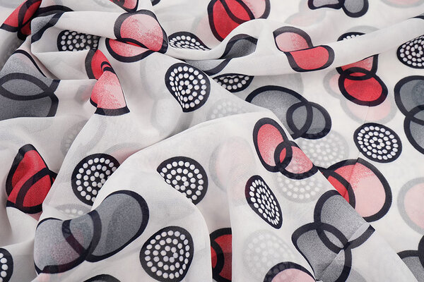 Chiffon Printed Lavina White