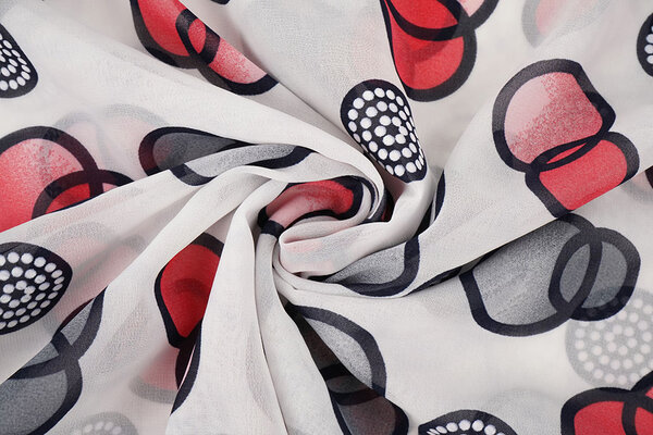 Chifón Estampado Lavina Blanco Chifón Estampado Lavina Blanco