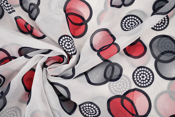 Chifón Estampado Lavina Blanco Chifón Estampado Lavina Blanco