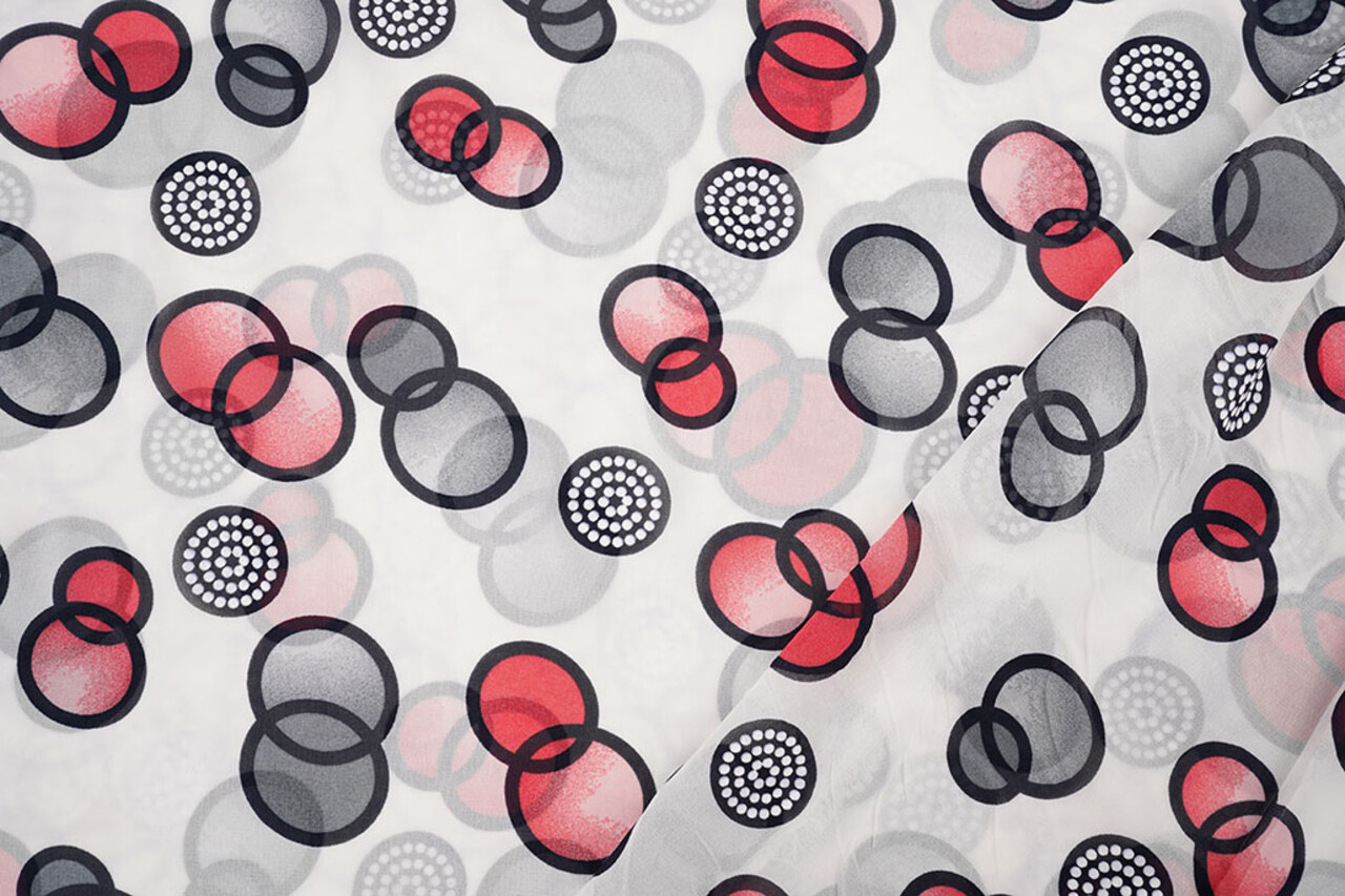 Chiffon Printed Lavina White