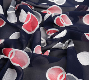 Chiffon Printed Lavina Navy