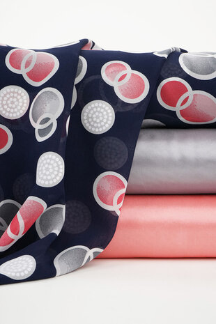 Chiffon Printed Lavina Navy