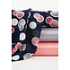 Chiffon Stampato Lavina Blu Navy