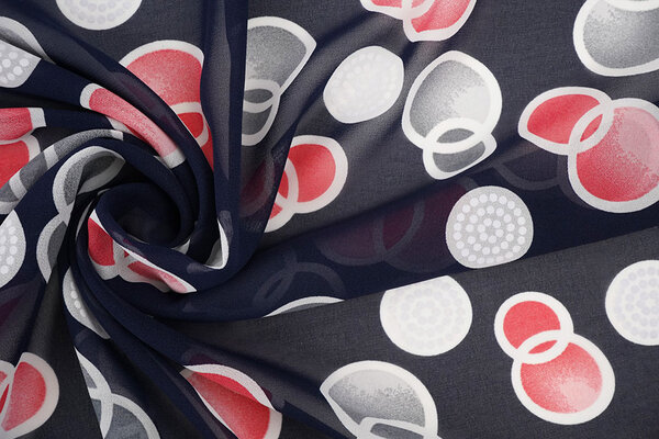 Chiffon Printed Lavina Navy