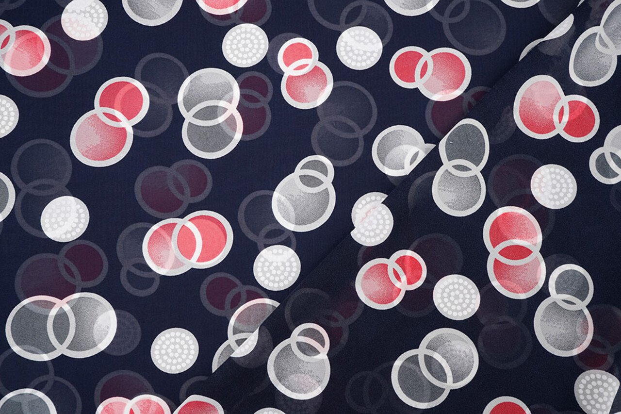 Chiffon Printed Lavina Navy