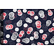 Chifón Estampado Lavina Azul Marino Chifón Estampado Lavina Azul Marino