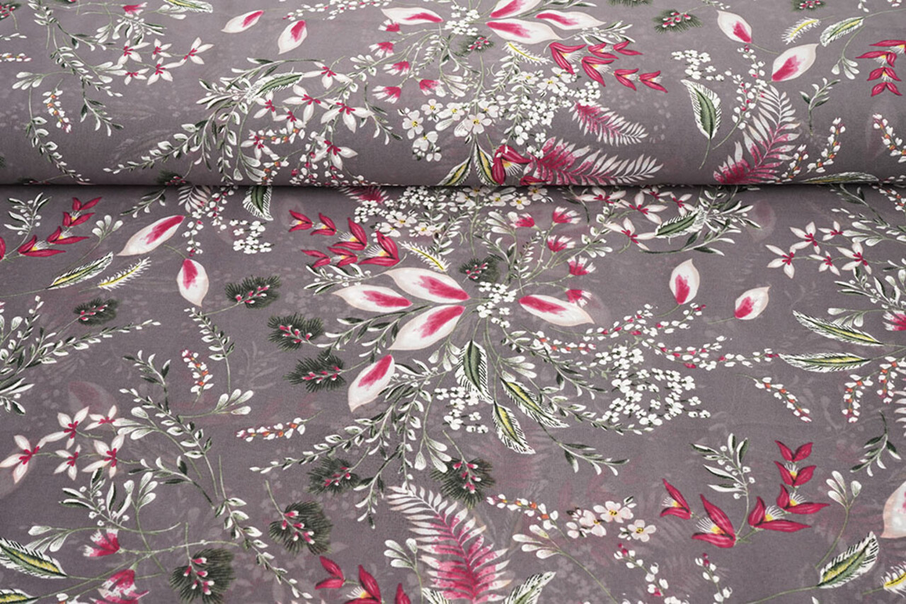 Chiffon Bloemen Marilon Mauve