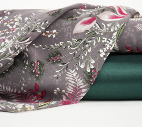 Mousseline Fleurs Marilon Mauve