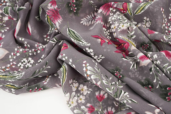 Chiffon Fiori Marilon Malva Chiffon Fiori Marilon Malva