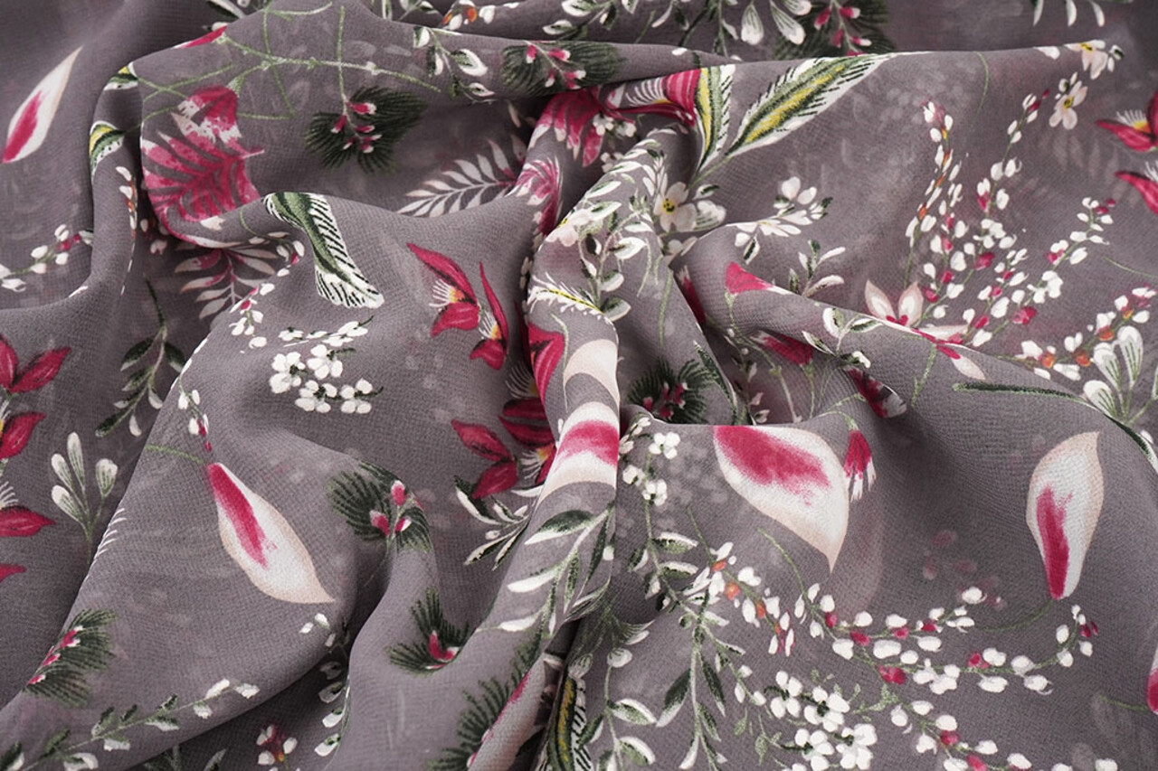 Chiffon Bloemen Marilon Mauve