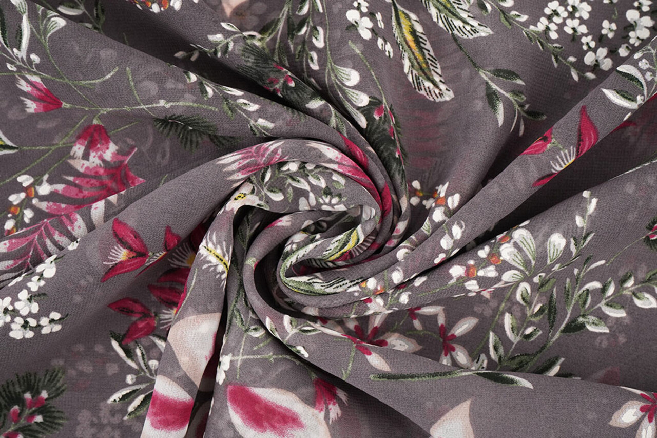 Mousseline Fleurs Marilon Mauve Mousseline Fleurs Marilon Mauve