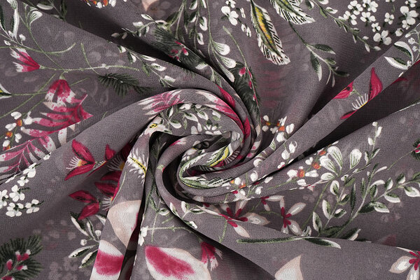 Mousseline Fleurs Marilon Mauve Mousseline Fleurs Marilon Mauve