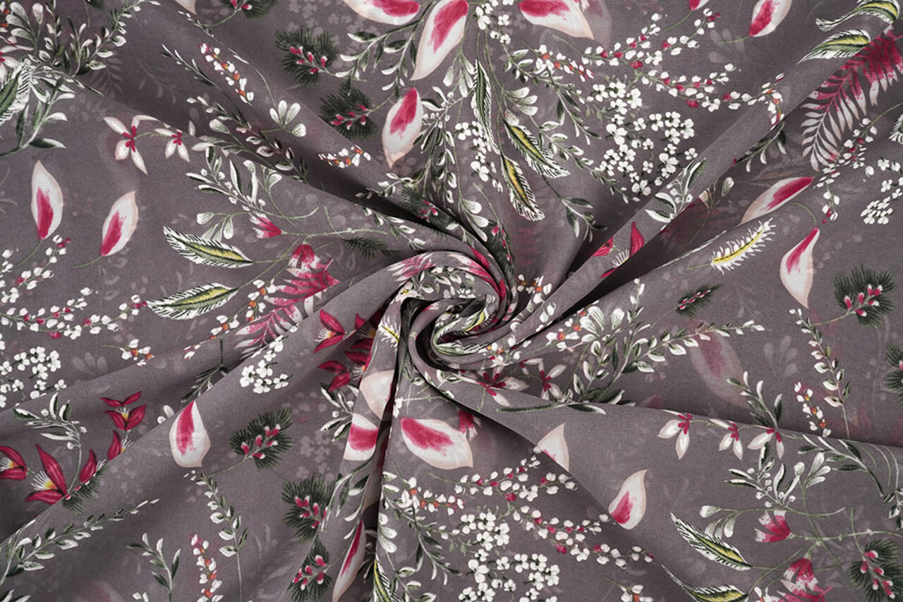 Chiffon Fiori Marilon Malva Chiffon Fiori Marilon Malva