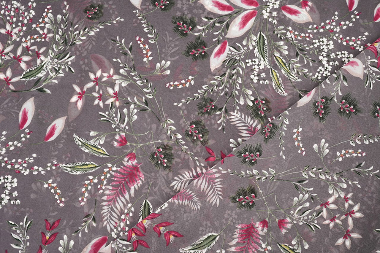 Mousseline Fleurs Marilon Mauve Mousseline Fleurs Marilon Mauve