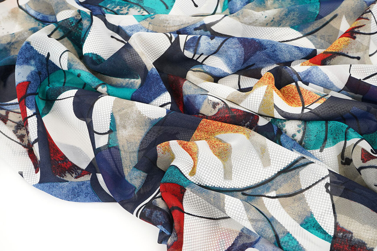 Chiffon Stampato Malandru Multicolore-2 Chiffon Stampato Malandru Multicolore-2
