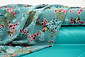 Mousseline Fleurs Desmera Jade Vert Mousseline Fleurs Desmera Jade Vert