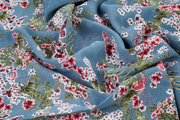 Chiffon Fiori Desmera Denim Chiffon Fiori Desmera Denim