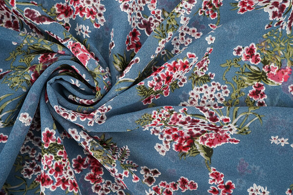 Chiffon Fiori Desmera Denim Chiffon Fiori Desmera Denim