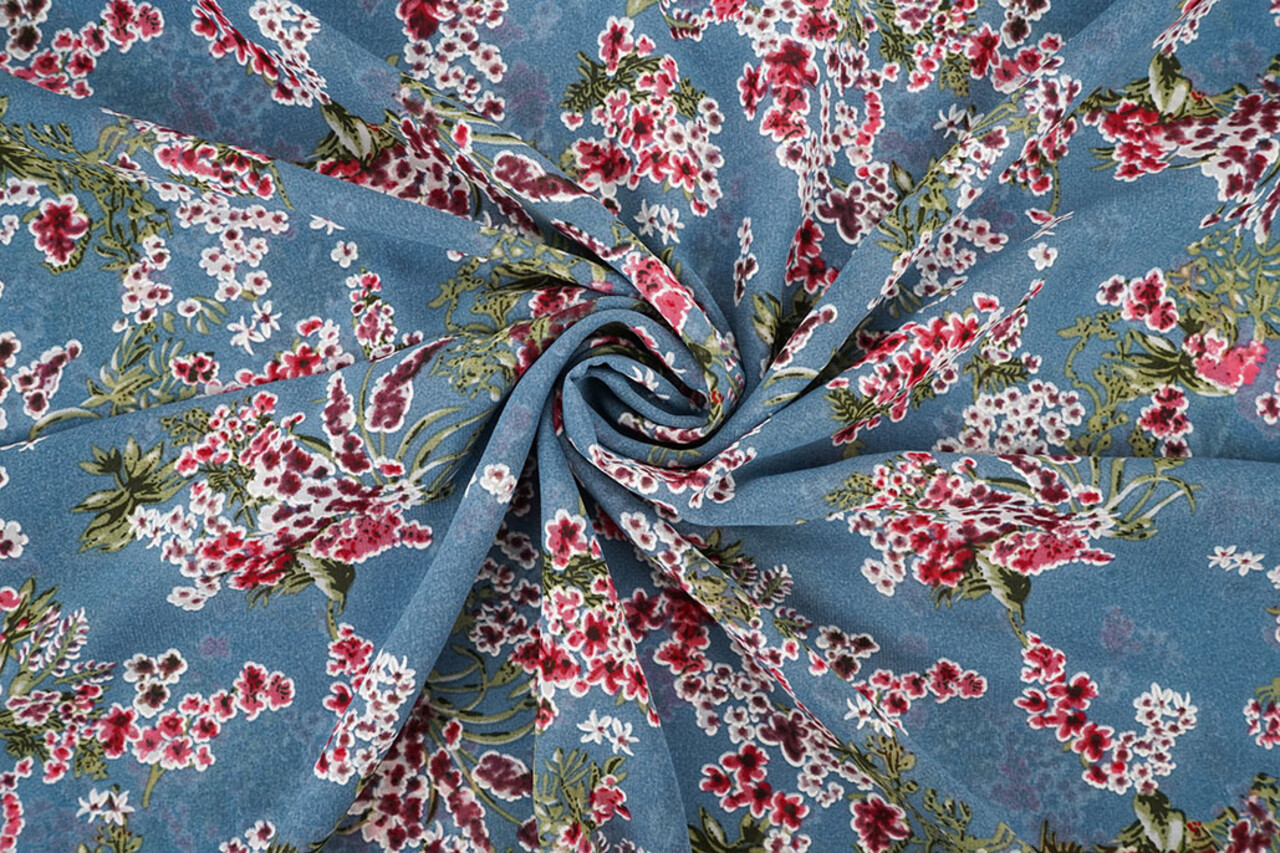 Chiffon Fiori Desmera Denim Chiffon Fiori Desmera Denim
