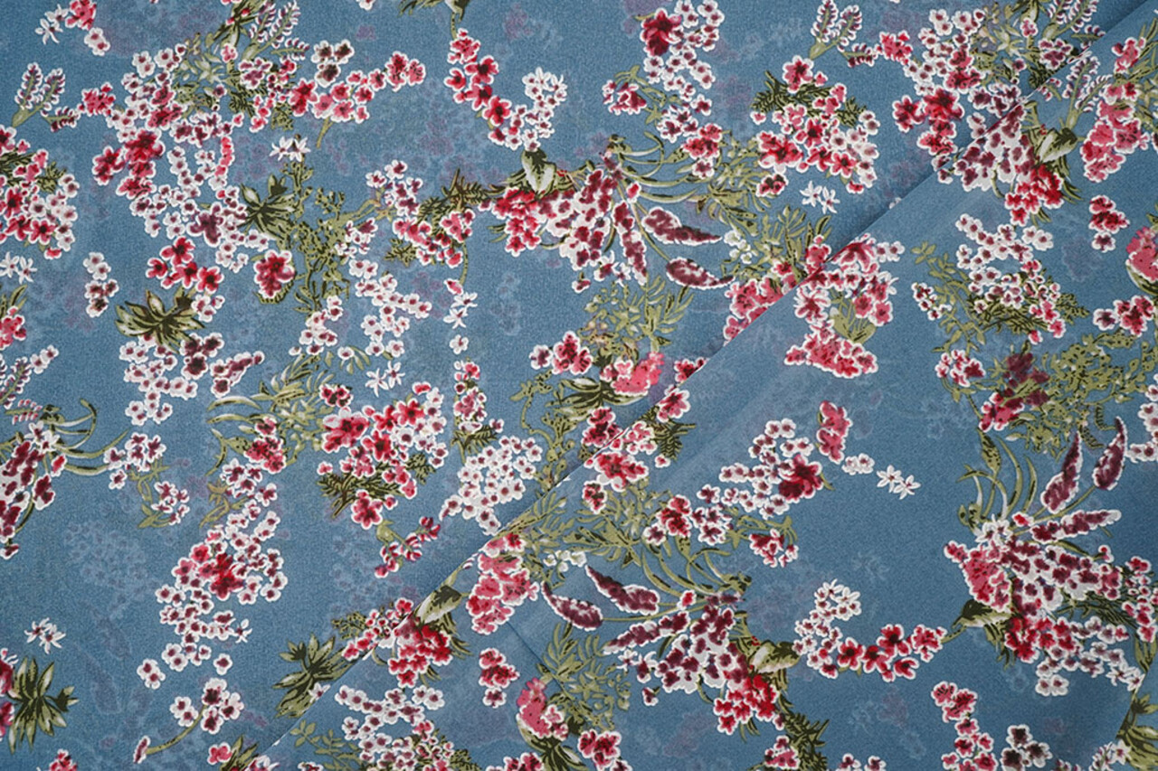 Chiffon Fiori Desmera Denim Chiffon Fiori Desmera Denim