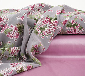 Mousseline Fleurs Desmera Mauve Mousseline Fleurs Desmera Mauve