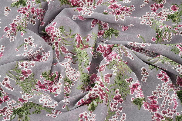 Chiffon Blumen Desmera Mauve