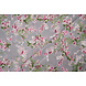 Mousseline Fleurs Desmera Mauve