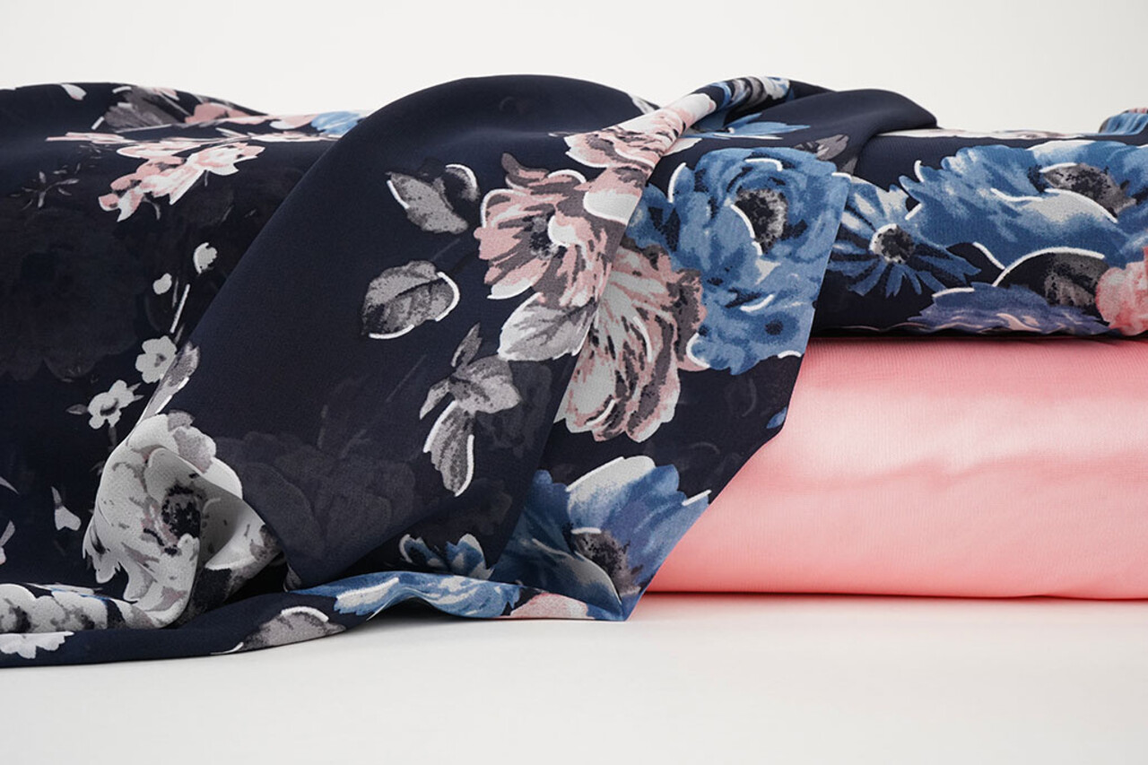 Chiffon Flowers Chauva Navy