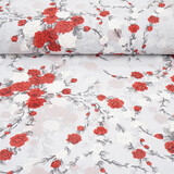 Chiffon Blumen Malina Silber