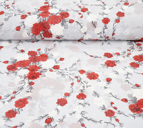 Chiffon Bloemen Malina Zilver