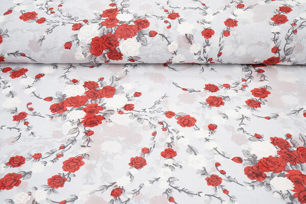Chiffon Blumen Malina Silber