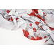 Mousseline Fleurs Malina Argent