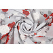 Mousseline Fleurs Malina Argent