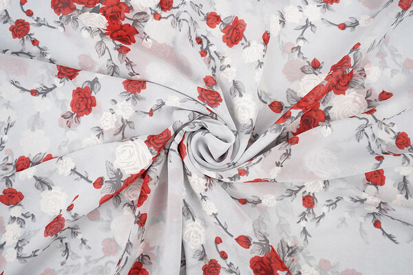 Chiffon Bloemen Malina Zilver