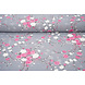 Mousseline Fleurs Malina Gris Mousseline Fleurs Malina Gris