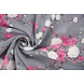 Chiffon Blumen Malina Grau