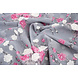Chiffon Blumen Malina Grau