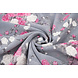 Chiffon Blumen Malina Grau
