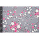Chiffon Blumen Malina Grau
