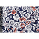 Mousseline Fleurs Calypso Marine