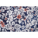 Mousseline Fleurs Calypso Marine
