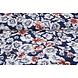 Chifón Flores Calypso Azul Marino