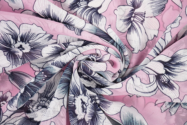 Chiffon Flowers Calypso Pink