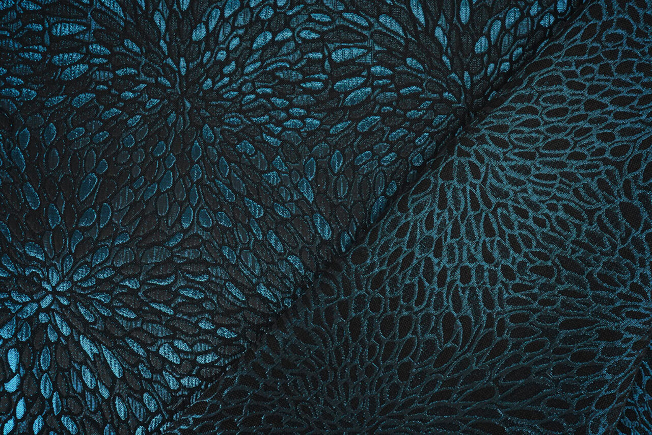 Brocade Kisha Petrol Blue