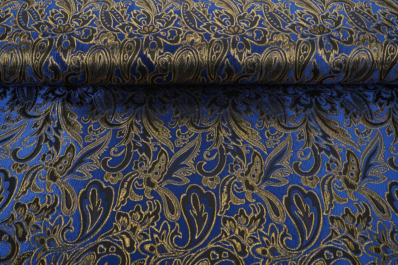 Brocade Agisha Police Blue