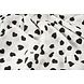 Washed Viscose Hearts White - Black