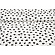 Washed Viscose Hearts White - Black