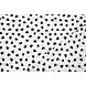 Washed Viscose Hearts White - Black