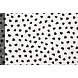 Gewassen Viscose Hartjes Wit - Zwart Gewassen Viscose Hartjes Wit - Zwart